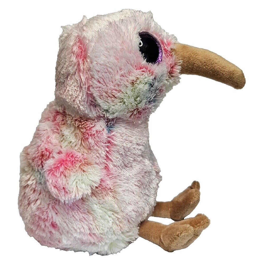 Ty Beanie Boos Kiwi Bird Plush Tie Dye Glitter Eyes Stuffed Toy Tags Mint 6" NEW